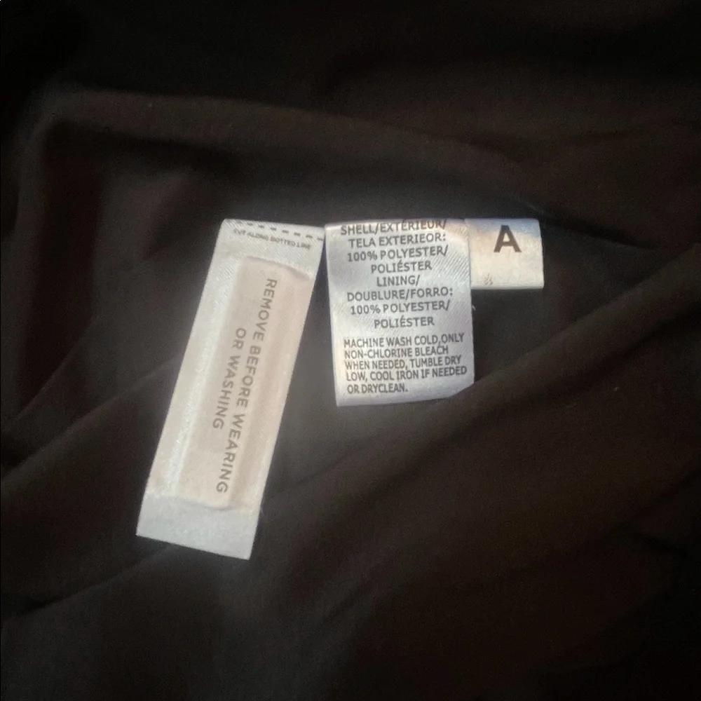 LOFT Medium Black Pleated Front/Back Elastic Wide Band Lined Skirt - Picture 8 of 12